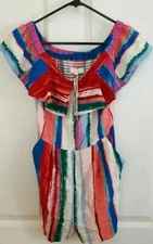 New candies jumper Juniors small Pink summer off shoulder salsa madras $48