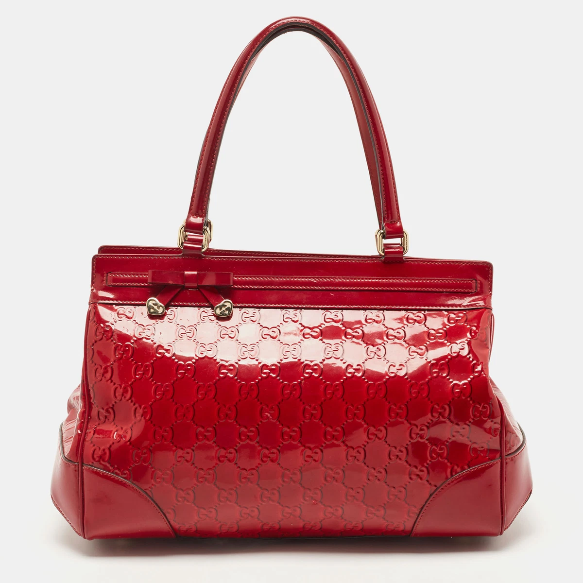 Gucci red patent leather bag sale