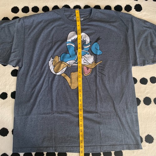 Disney Angry Donald Duck Graphic T-Shirt Men 2X Blue Classic Cartoon Casual Tee - 第 7/7 張圖片