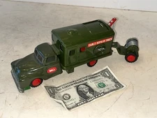 Vintage Tin Toy Asahitoy Marx-SSS Bell Telephone Cable Repair Truck & Cable Cart