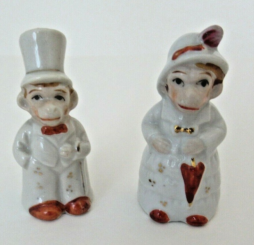 Collectible Japan Salt Pepper Mr Mrs Monkey | eBay