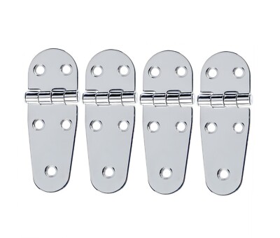  4X Stainless Steel Strap Hinges for Boat RV Skylight Locker Hatch Door Hinges