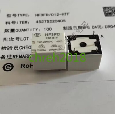 5 PCS NEW HF3FD-012-HTF Hongfa Relay 12V 10A 4-pin set normally open