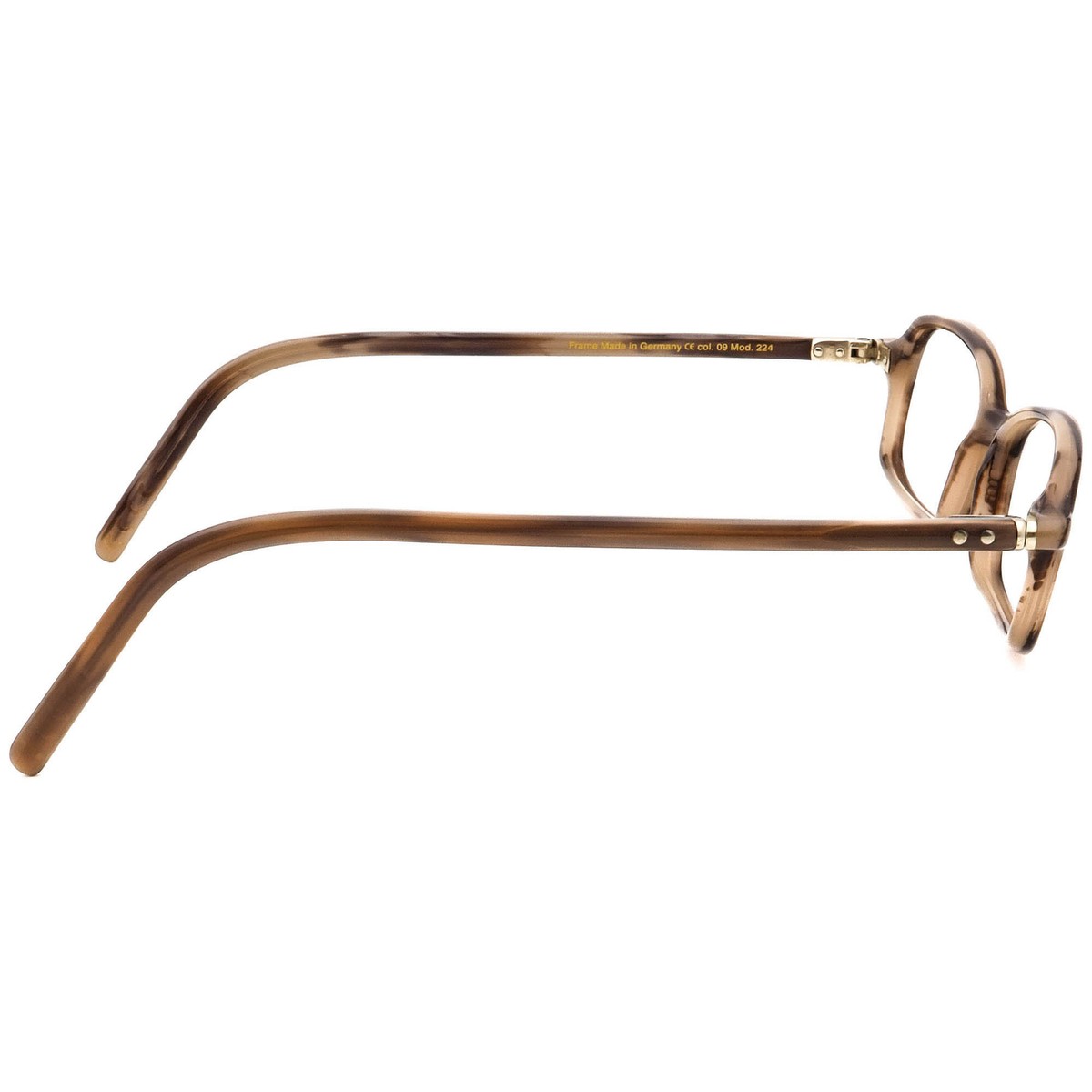 LUNOR mod 224 GERMANY 眼鏡 フレーム 希少人気 36 Lunor Eyeglasses Mod. 224 col. 09 Brown Horn Rectangular Frame