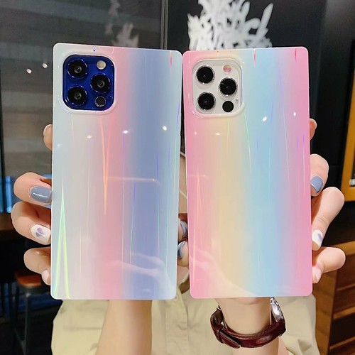 Square Laser Rainbow Phone Case Cover For Iphone 12 Pro Max 11 Pro Max 12mini Ebay