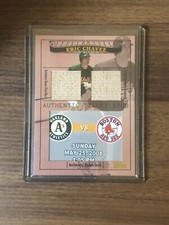 2009 Topps Ticket To Stardom Stubs Plus Memorabilia Dual Gold /10 Eric Chavez
