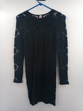 Two Hearts Women's Juniors Medium Large Bodycon Black Dress 082