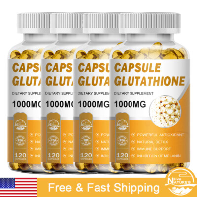is glutathione necessary New Glutathione Capsules 1000MG Anti-Aging Skin Whitening Antioxidant  Softgels