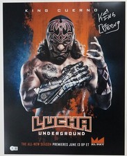 King Cuerno Signed Lucha Underground 16x20 Photo BAS COA Libre AAA NXT Autograph