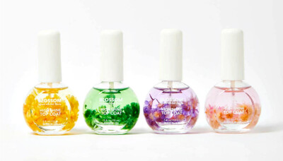Blossom - HIGH SHINE Top Coat With Flowers Moisturizes & Protects Nails 0.5oz