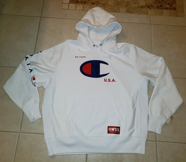 white champion hoodie ebay