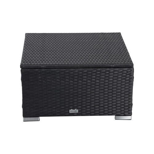 Outdoor wicker ottoman in Black - Picture 3 of 5