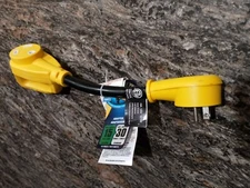 New Camco 55165 15M/30F PowerGrip 12" Dogbone Adapter - Free Shipping