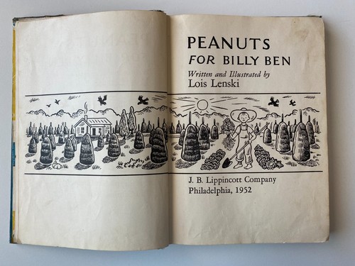 PEANUTS FOR BILLY BEN~Lois Lenski~ROUNDABOUT AMERICA~1952 2nd~EX-LIB HC~Virginia - Picture 2 of 10