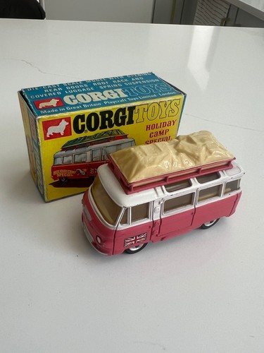 VINTAGE CORGI TOYS 508 COMMER HOLIDAY CAMP BUS - IN BOX