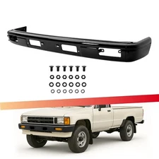 Black Front Bumper Face Bar W/ Fog Light Holes For Toyota Pickup 4Runner 84-88