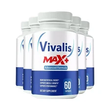 5-Pack Vivalis Max Supplement For Men, Max Strength, Vivalis Max - 300 Capsules