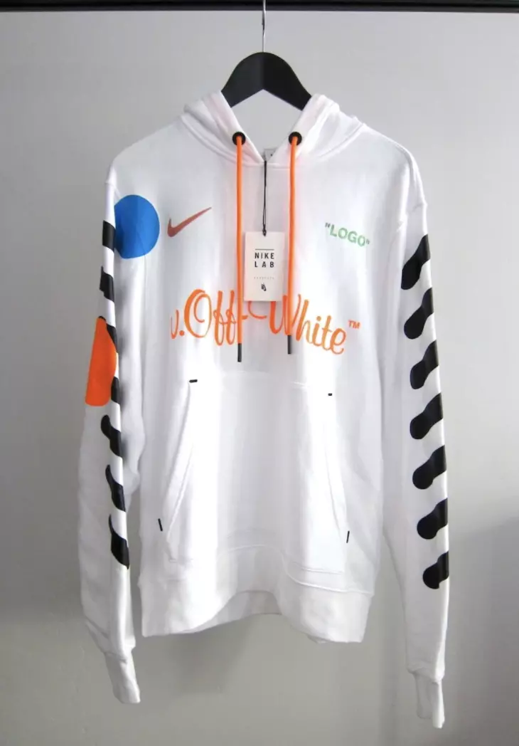 Off-White x NikeLab &#034;Football, Mon Amour&#034; White Hoodie Mercurial NRG 18 | eBay