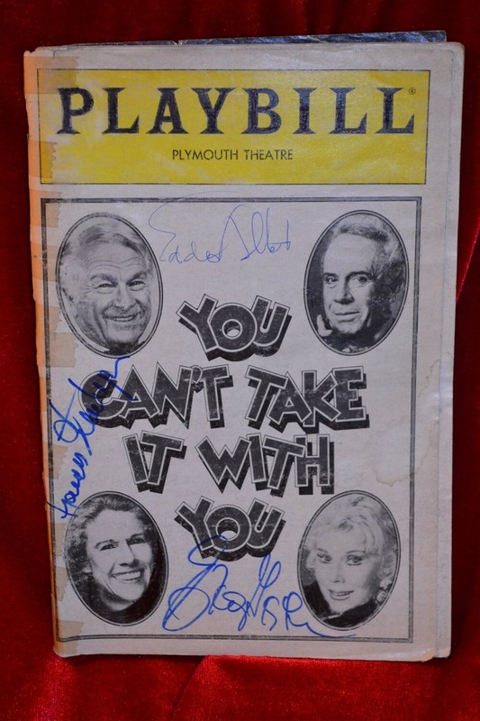 EDDIE ALBERT EVA GABOR GEORGE ROSE Can't Take It With U SIGNED Broadway Playbill