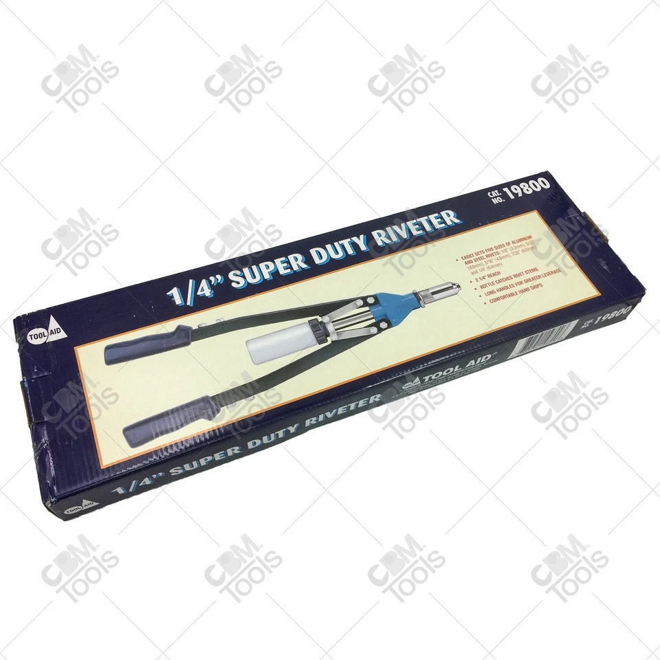 Tool Aid 19800 1/4" pistola rebite rebite resistente para rebites de aço e alumínio - Imagem 2 de 2