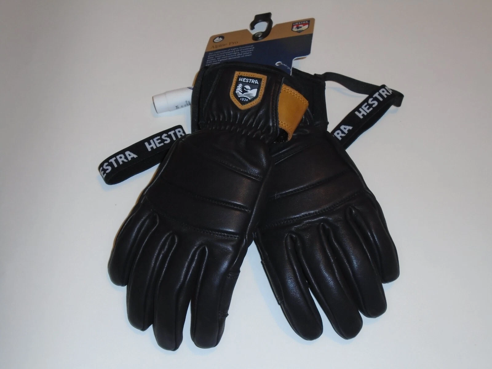 NEW! Hestra Fall Line Leather Snowboard Ski Women's Gloves Color Black 8 Large