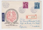 portugal 1953 Sc 778/9 set on Reg.FDC to spain  o2005
