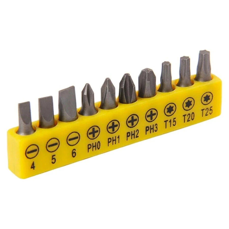 2X Ratcheting Right Angle Screwdriver Hex Drive 90 Degree Offset+10pc Bits Set!