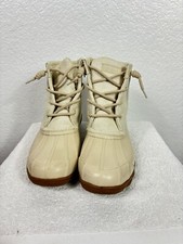 Sperry Duck Boots Salt Water Cream Womens Size 5.5