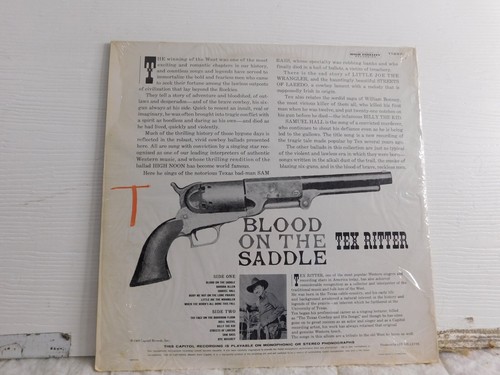 2 TEX RITTER - 33 RPM LPS - HILLBILLY HEAVEN / BLOOD ON THE SADDLE - Picture 5 of 5
