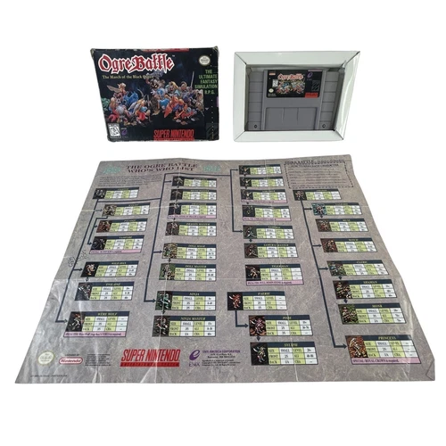Ogre Battle March of Black Queen Super Nintendo SNES In Box Good Shape No Manual