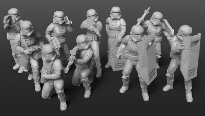 Star Wars Legion Imperial Riot Control Squad Unit Expansion - Proxy Models