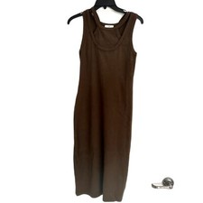 T.La Anthropologie Olive Green Tank Dress Womens Size M New