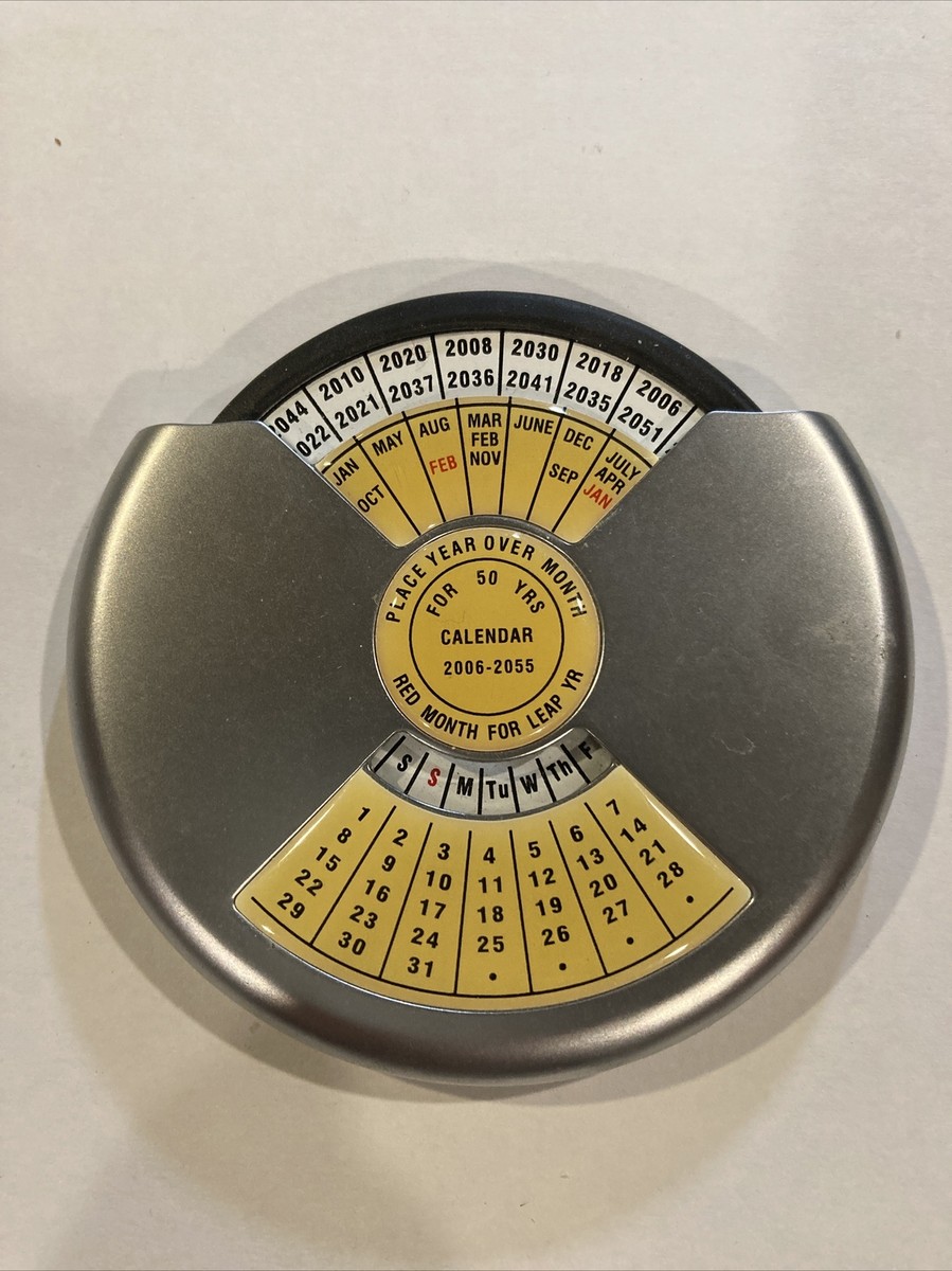 50's60's ビンテージ　デスクカレンダー　usa Vintage 50 Year Metal Desk Calendar 2006-2055 | eBay