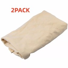 2x Natural Chamois Leather Car Clean Cloth Washing Absorbent Drying Shammy Towel