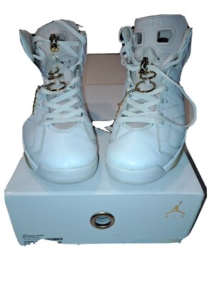 Nike Air Jordan 6 Retro DH9696-100 Women’s 11.5 Men’s 10 NIKE AIR JORDAN 6 RETRO WHITE/METALLIC GOLD SZ WOMEN 11.5  main image 2