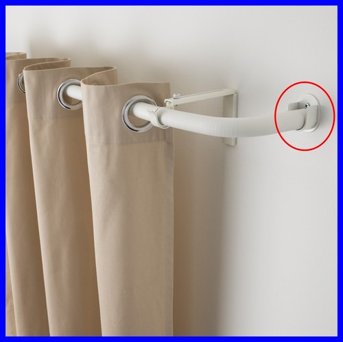 2 Steel Wall Fittings Brackets for Closet Curtain Rod 3/4"(19mm), 1 9/64"(29mm) - Picture 27 of 30