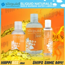 Sliquid Naturals Sizzle Water Lubricant🍯Couples REAL FEEL Glide Sex Lube