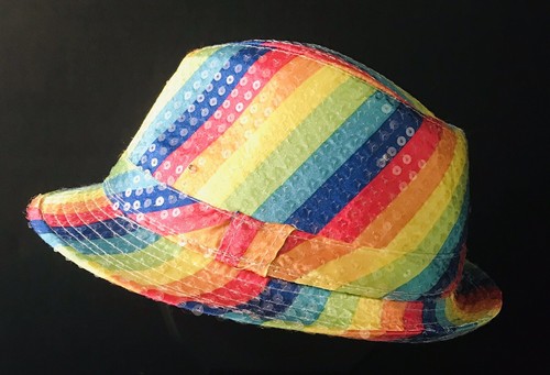 Gay Pride Sequin Rainbow Flashing Light 