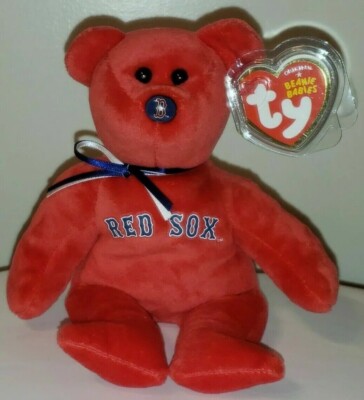 TY MLBボストンレッドソックス ビーニーベイビーズ ぬいぐるみ 2015年製 Ty Beanie Baby - BOSTON RED SOX MLB Bear 8.5