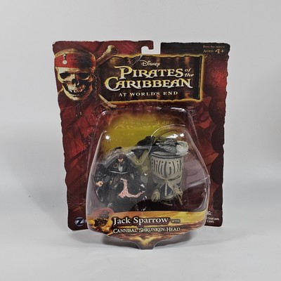 Pirates of the Caribbean Jack Sparrow Action Figure & Cannibal Shrunken Head