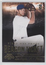 2011 Playoff Contenders Season Tickets First Day Proof 3/10 Clayton Kershaw 0a6
