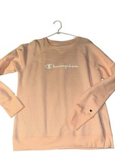 Champion Women s Crewneck Sweatshirt - Peach. Large