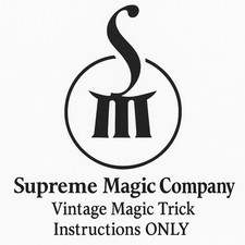 Supreme Magic Company: Vintage Magic Instructions ONLY
