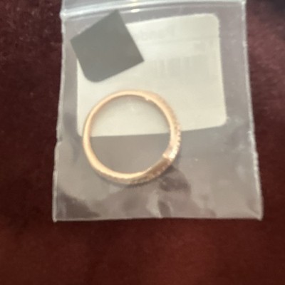 PANDORA Rose Gold Plated Pavé Clear CZ Stackable Band Ring Size 52 2mm
