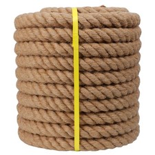 Twisted Manila Jute Rope 1 Inch x 100 Feet Natural Thick Hemp Rope for Crafts...