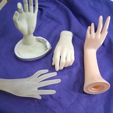4 creepy but Fabulous Vintage Mannequin Hands jewellery accessories display