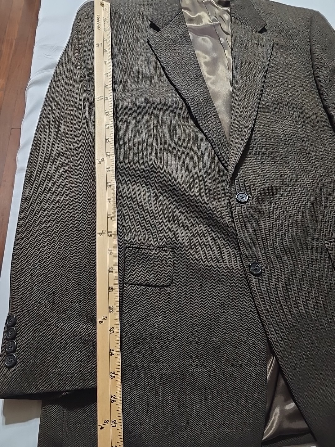 Lauren Ralph Lauren Brown Herringbone Mens SPORT COAT 42L blazer suit jacket 