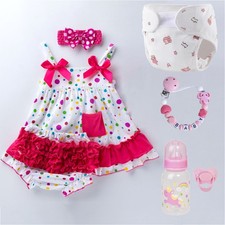 7in1 Dress Diaper Pacifier Clip Bottle for Reborn Baby Doll Accessories DIY Gift