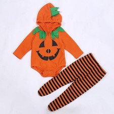 Baby Pumpkin Costume Toddler Cute Halloween Costumes Romper for Girls Boys