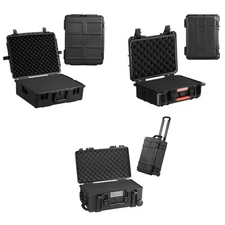 Uimoso 0.56/1.58/2.4Cu.ft Weatherproof Hard Case Handle Clips Padlock Holes Foam